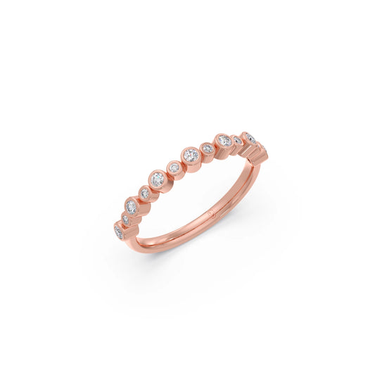 0.22ct Half Eternity Bezel Diamond Band