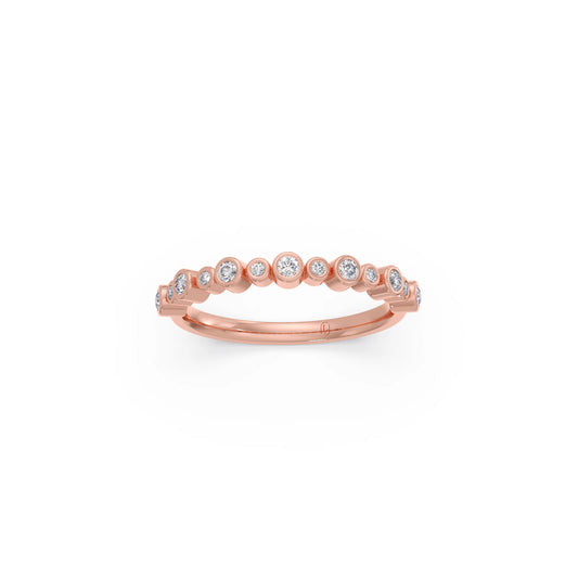 0.22ct Half Eternity Bezel Diamond Band
