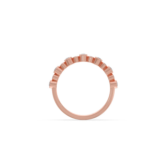0.22ct Half Eternity Bezel Diamond Band