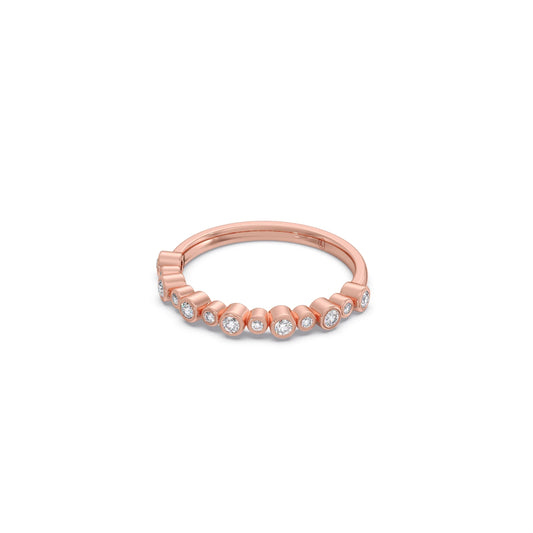 0.22ct Half Eternity Bezel Diamond Band
