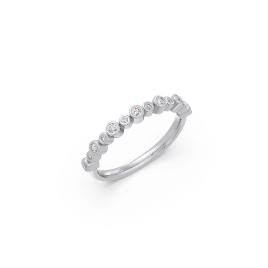 0.22ct Half Eternity Bezel Diamond Band