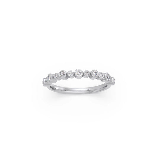 0.22ct Half Eternity Bezel Diamond Band