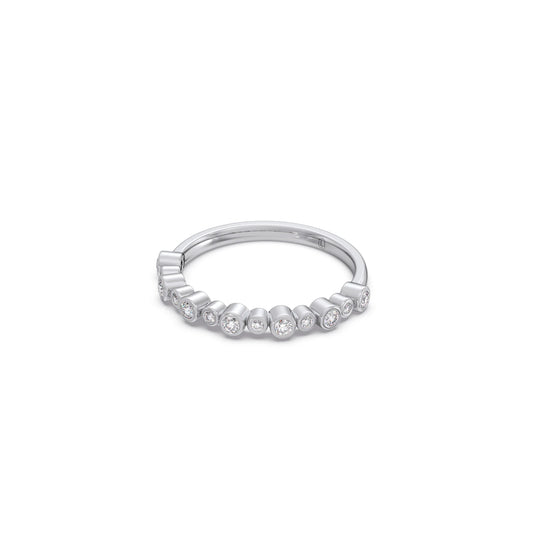 0.22ct Half Eternity Bezel Diamond Band