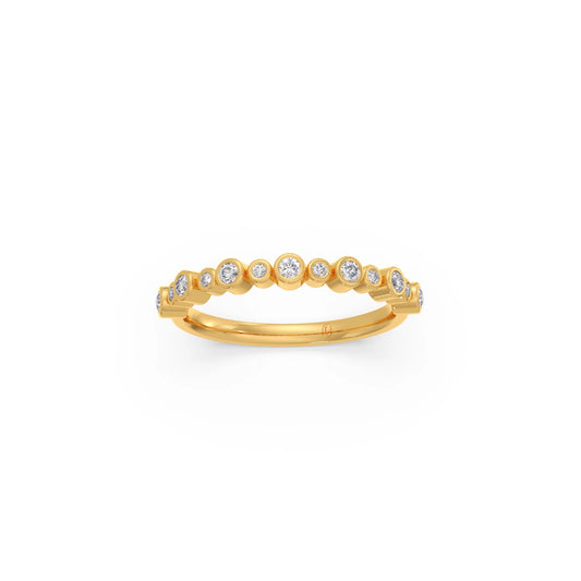 0.22ct Half Eternity Bezel Diamond Band