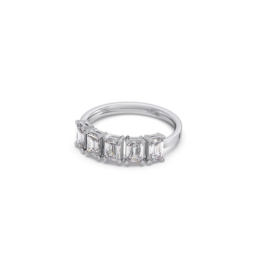 1.25ct Half Eternity Emerald Diamond Eternity Band