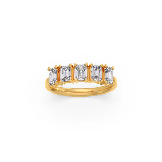1.25ct Half Eternity Emerald Diamond Eternity Band