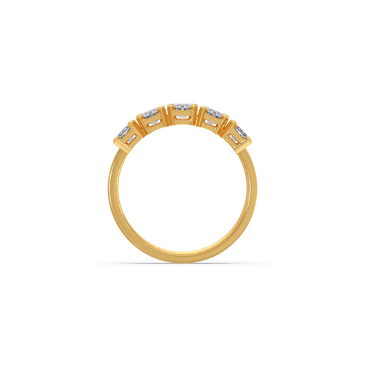 1.25ct Half Eternity Emerald Diamond Eternity Band