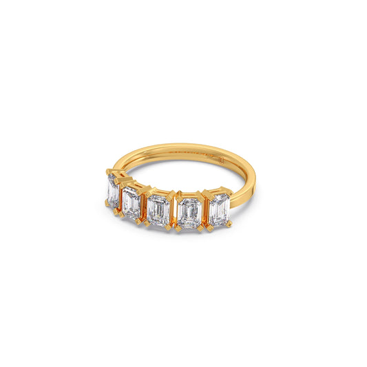 1.25ct Half Eternity Emerald Diamond Eternity Band
