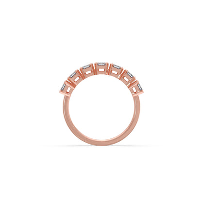 0.97ct Half Eternity Emerald Diamond Band