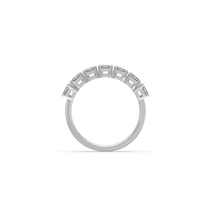 0.97ct Half Eternity Emerald Diamond Band