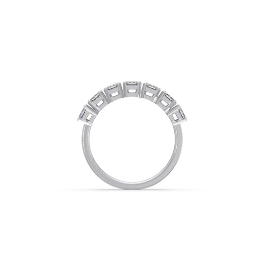0.97ct Half Eternity Emerald Diamond Band