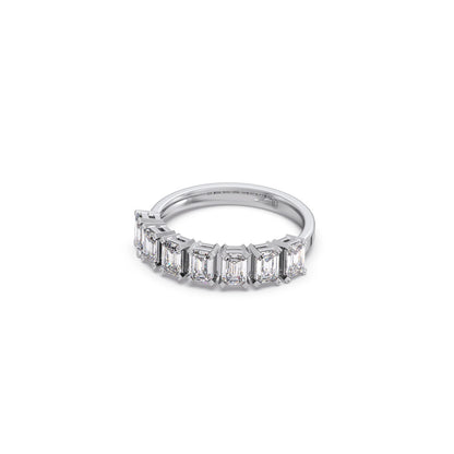 0.97ct Half Eternity Emerald Diamond Band