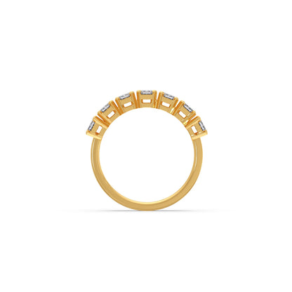 0.97ct Half Eternity Emerald Diamond Band
