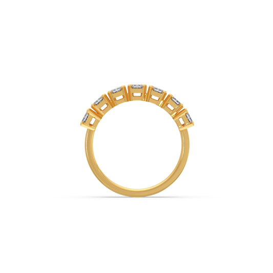 0.97ct Half Eternity Emerald Diamond Band