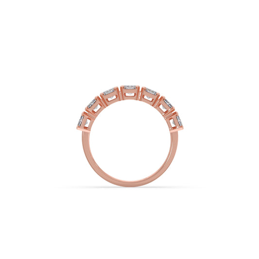 1.71ct Half Eternity Emerald Diamond Band