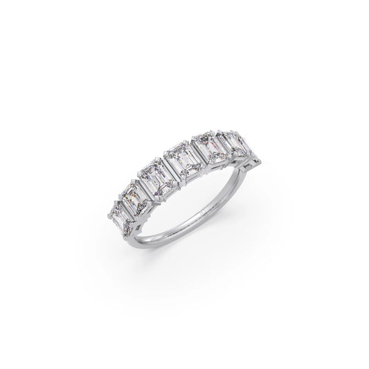 1.71ct Half Eternity Emerald Diamond Band
