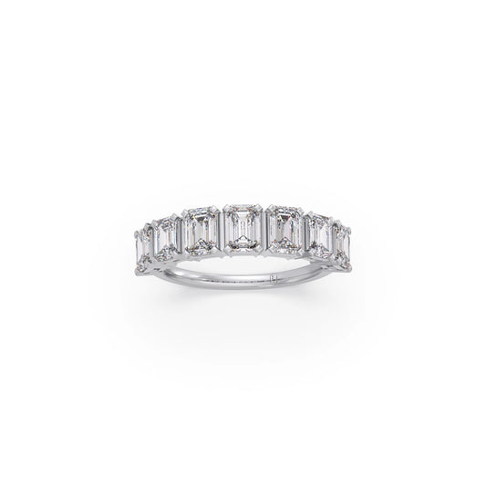 1.71ct Half Eternity Emerald Diamond Band
