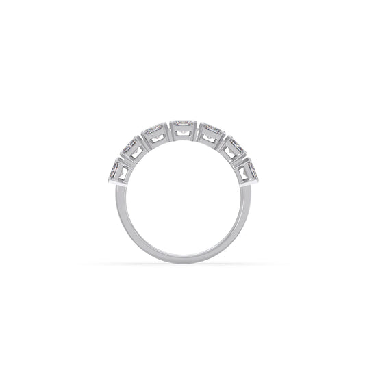 1.71ct Half Eternity Emerald Diamond Band