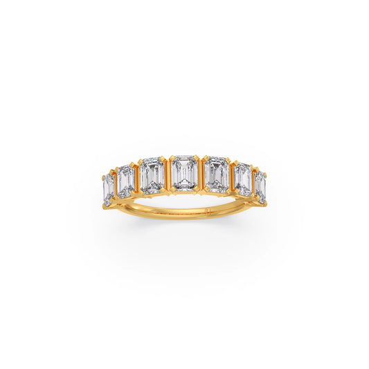 1.71ct Half Eternity Emerald Diamond Band