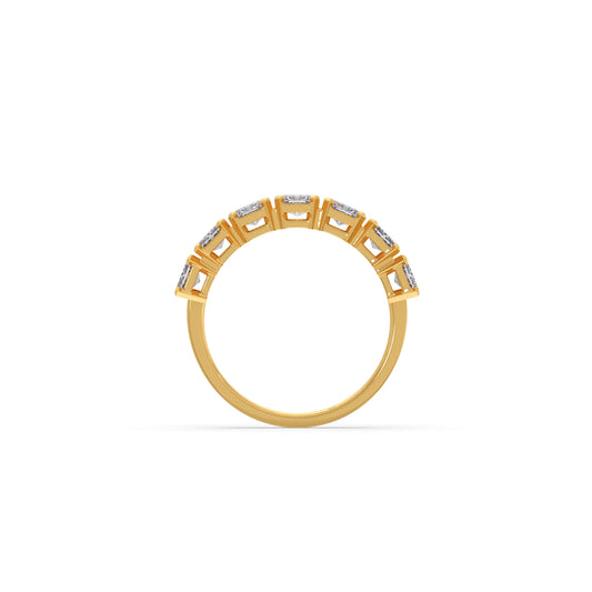 1.71ct Half Eternity Emerald Diamond Band