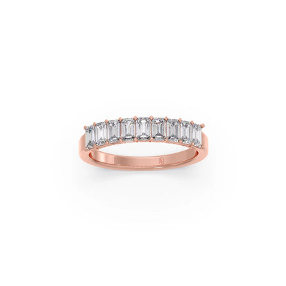 1.00ct Half Eternity Emerald Diamond Band