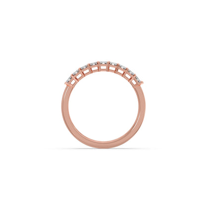 1.00ct Half Eternity Emerald Diamond Band