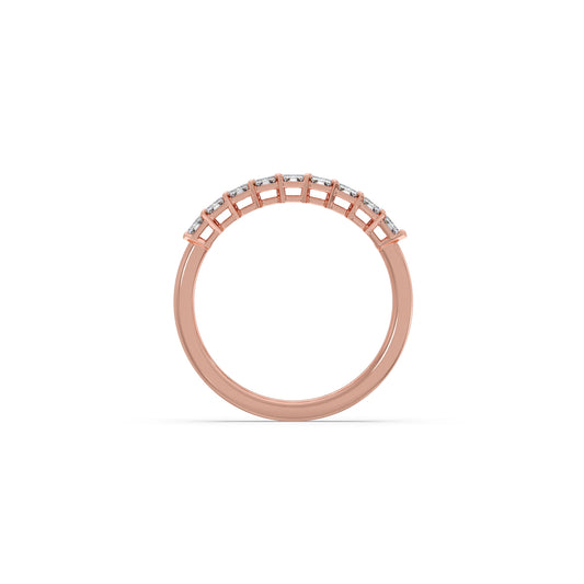 1.00ct Half Eternity Emerald Diamond Band