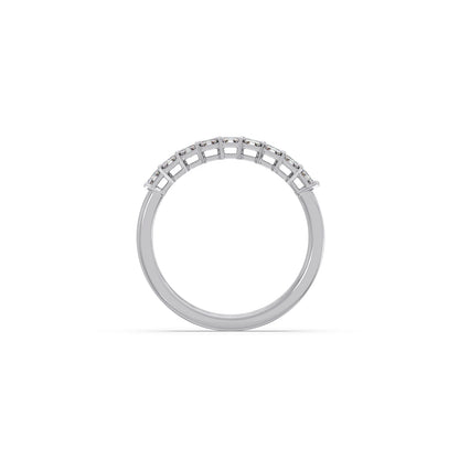 1.00ct Half Eternity Emerald Diamond Band