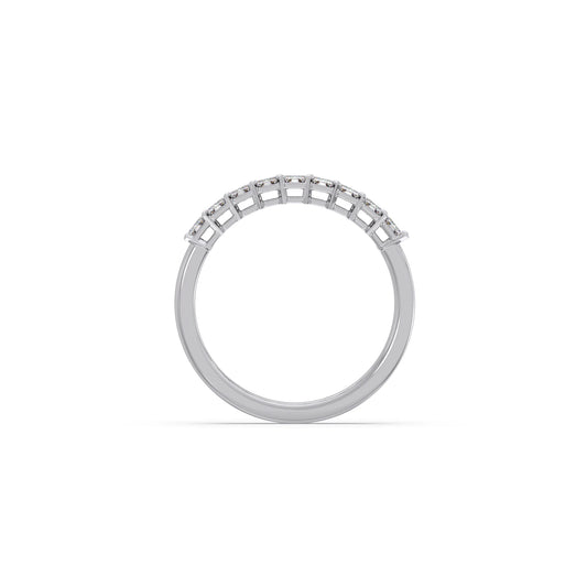 1.00ct Half Eternity Emerald Diamond Band