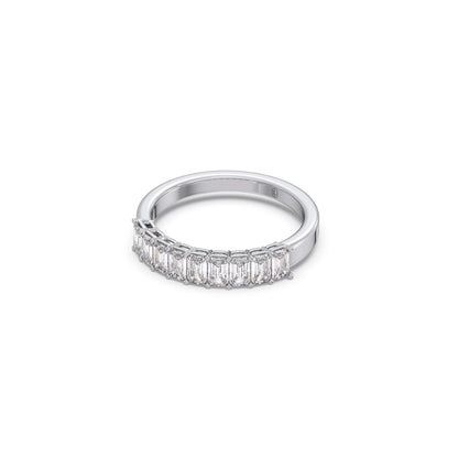 1.00ct Half Eternity Emerald Diamond Band