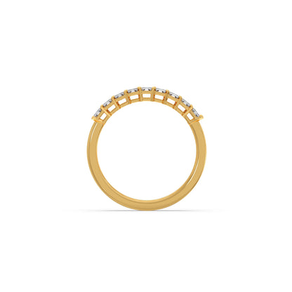 1.00ct Half Eternity Emerald Diamond Band