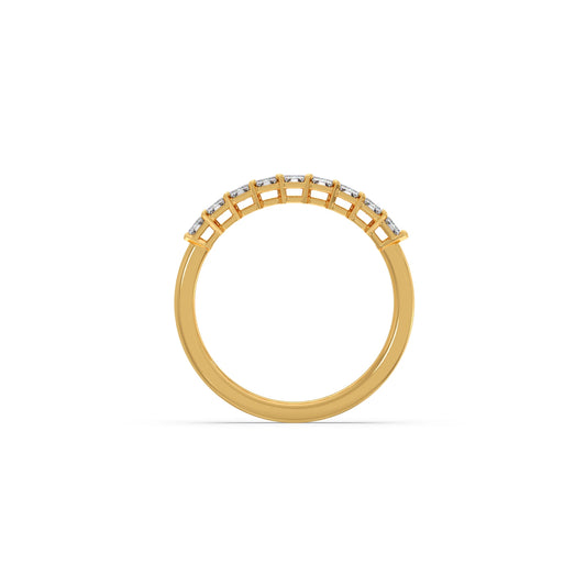 1.00ct Half Eternity Emerald Diamond Band