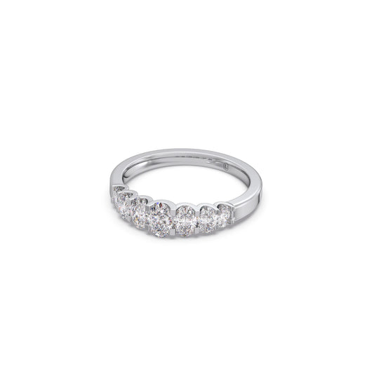 0.98ct Half Eternity Oval Diamond Band
