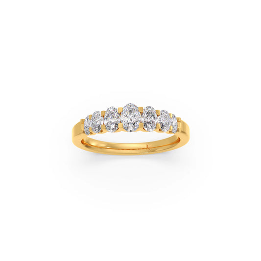 0.98ct Half Eternity Oval Diamond Band