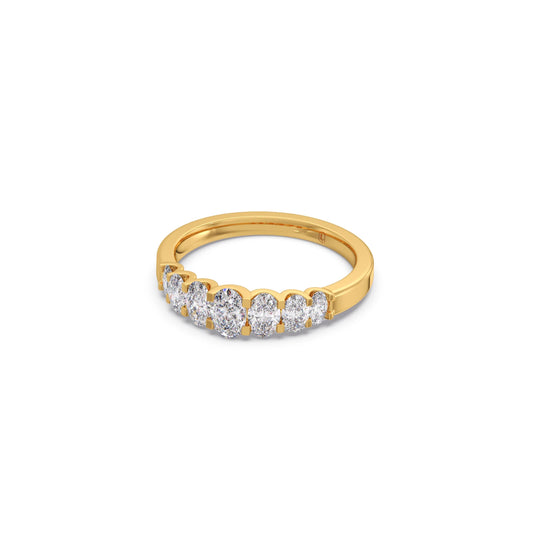 0.98ct Half Eternity Oval Diamond Band