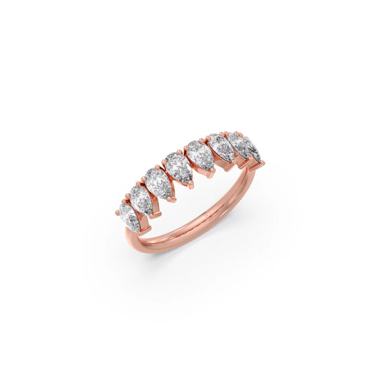 1.16ct Half Eternity Pear Diamond Band