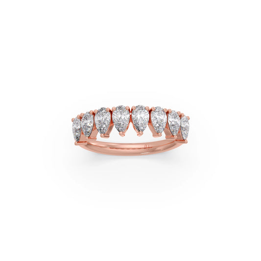 1.16ct Half Eternity Pear Diamond Band