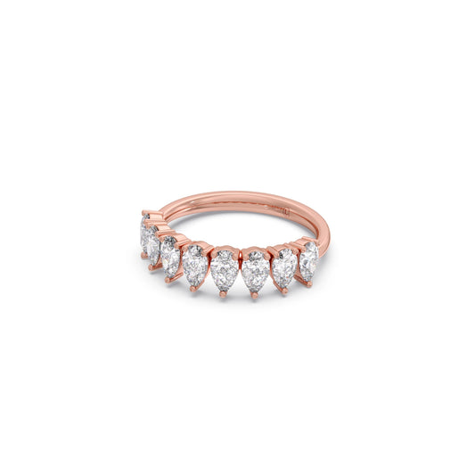 1.16ct Half Eternity Pear Diamond Band