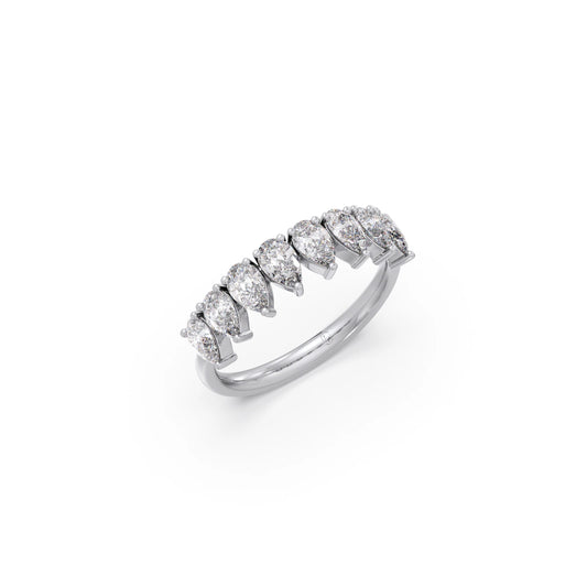 1.16ct Half Eternity Pear Diamond Band