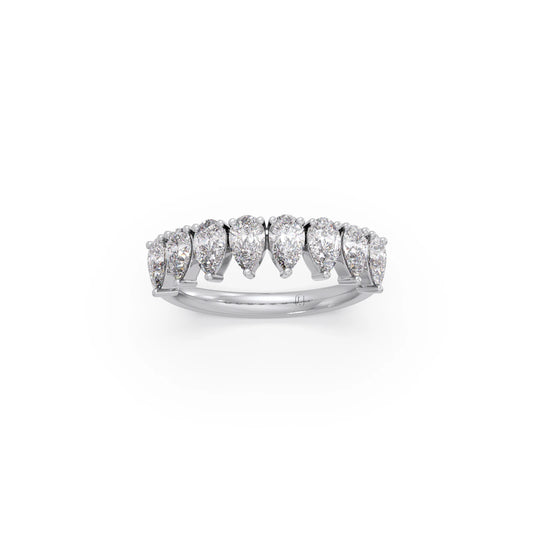 1.16ct Half Eternity Pear Diamond Band