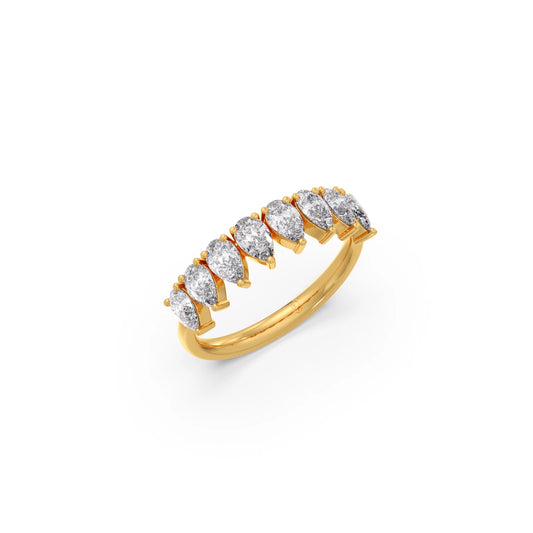 1.16ct Half Eternity Pear Diamond Band