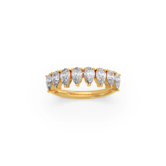 1.16ct Half Eternity Pear Diamond Band