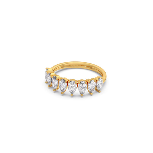 1.16ct Half Eternity Pear Diamond Band