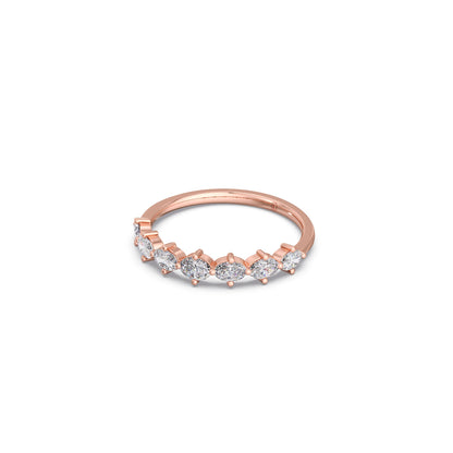 Half Eternity Oval Diamond Band 0.68Ct