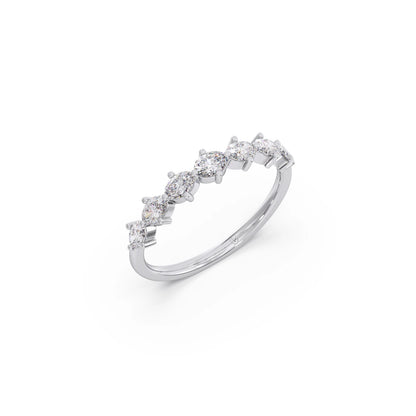 Half Eternity Oval Diamond Band 0.68Ct