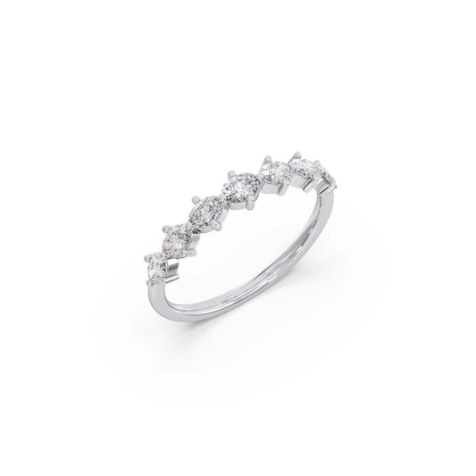 Half Eternity Oval Diamond Band 0.68Ct