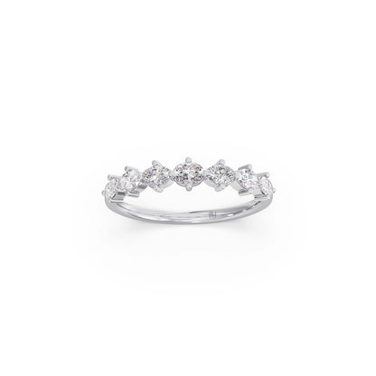 Half Eternity Oval Diamond Band 0.68Ct