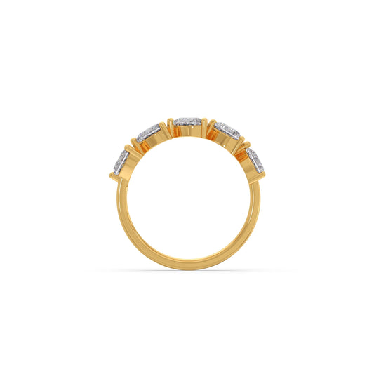 1.17Ct Half Eternity Heart Diamond Band
