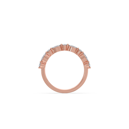 0.30ct Marquise & Round Diamond Half Eternity Band