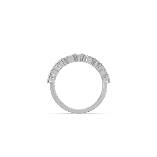 0.30ct Marquise & Round Diamond Half Eternity Band